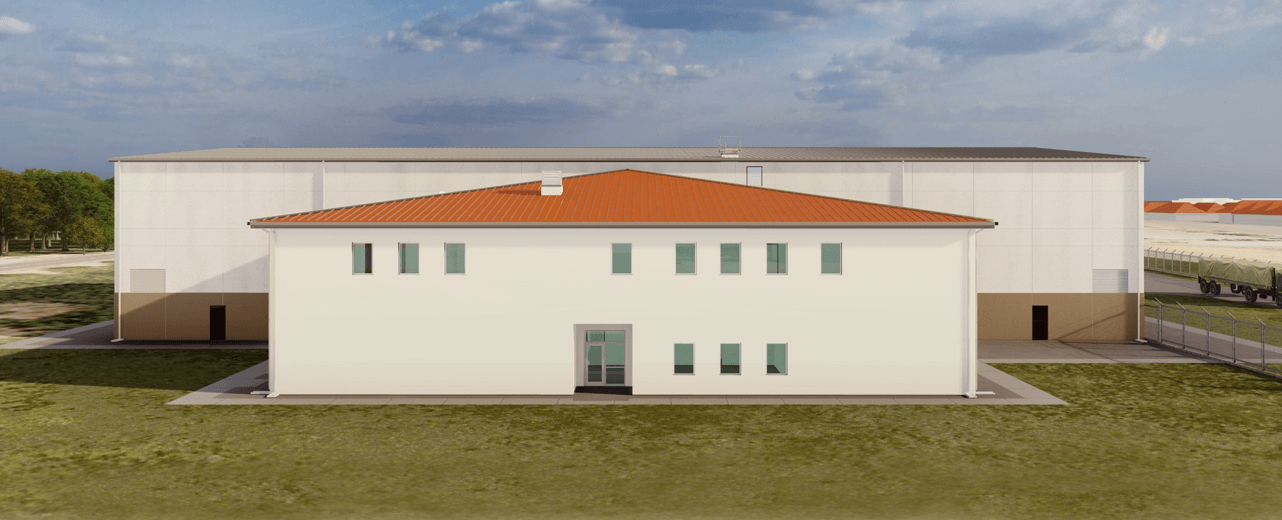 3D rendering of the US Navy Boathouse at Naval Station Rota
